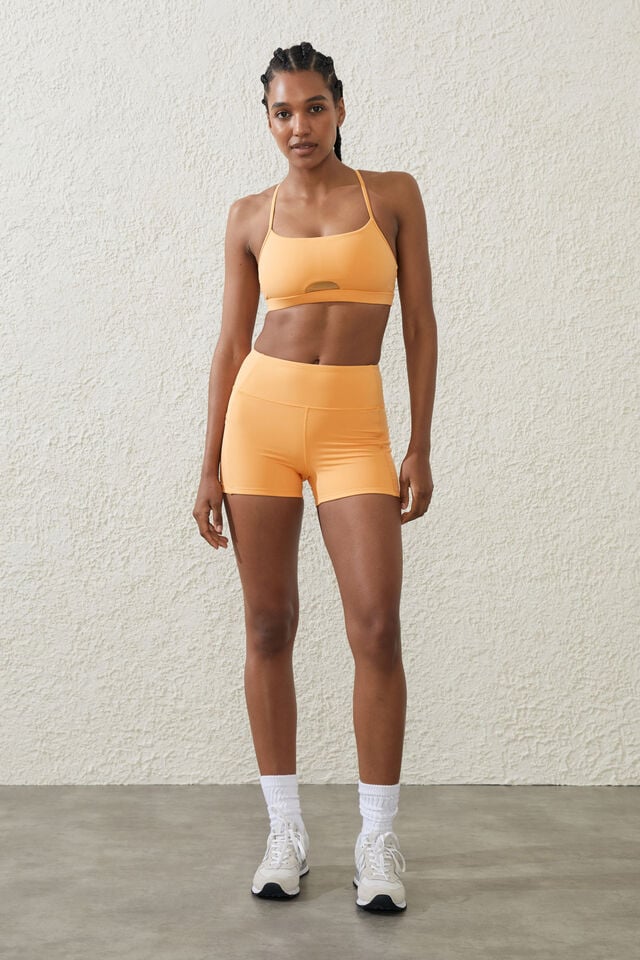 Ultra Luxe Mesh Strappy Crop, PEACHY DREAM