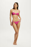 Knot Micro Bandeau Bikini Top, SUNDRIED ROSE SHIMMER - example image 4