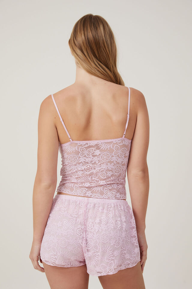 Enchanted Butterfly Lace Short, SOFT ROSE