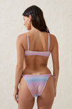 Straight Neck Crop Bikini Top, SIERRA OMBRE SUNSET METALLIC - alternate image 3