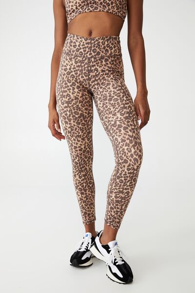 Ultra Soft Movement Full Length Tight, TEXTURED LEOPARD