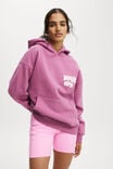 Plush Premium Graphic Hoodie, RED VIOLET/WELLNESS CLUB WHITE - alternate image 1