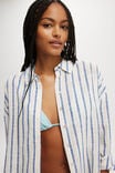 The Essential Beach Shirt, BLUE/NATURAL STRIPE - alternate image 2