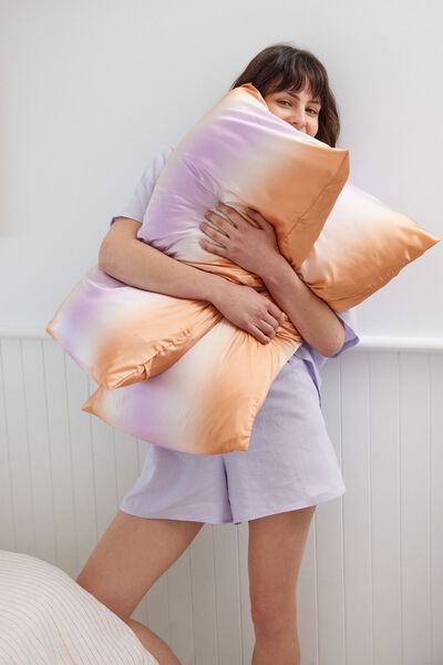 Satin Pillow Slip Duo, LILAC OMBRE