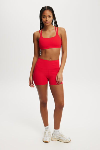 Highwaisted Shortie Short, RASPBERRY RIB