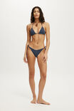 Sunspun Micro Knit Slider Triangle Bikini Top, BLUE STRIPES - example image 4