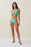 Refined High Side Thong Bikini Bottom, FRESH GREEN/BLANKET STITCH - alternate image 1