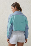 Cropped Contrast Anorak, FOREVER BLUE/SEA GLASS - alternate image 3
