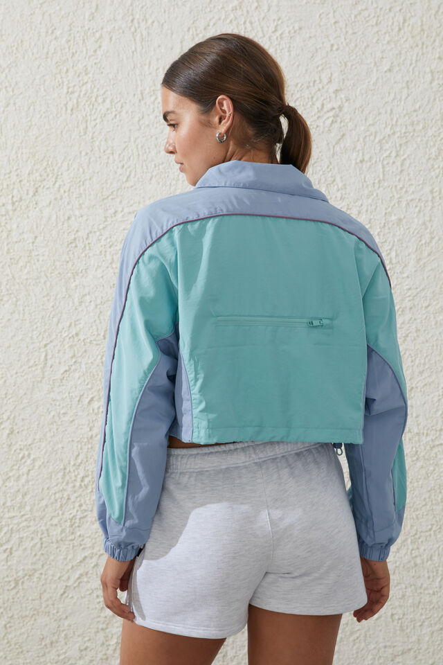 Cropped Contrast Anorak, FOREVER BLUE/SEA GLASS