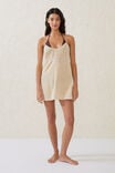 Strappy Beach Mini Dress, NATURAL/WHITE TRIM - alternate image 1