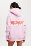 Plush Premium Graphic Hoodie, LIGHT MILLENNIAL PINK/WELLNESS CLUB ORANGE - alternate image 3