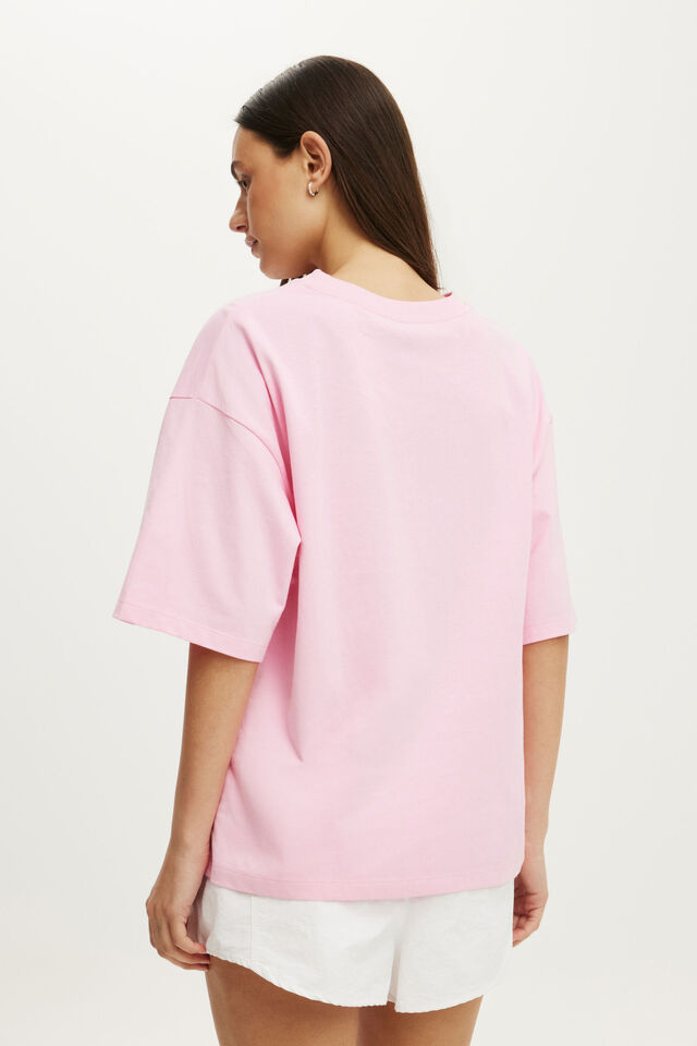 Active Graphic V-Neck Tee, PRISM PINK/RETRO