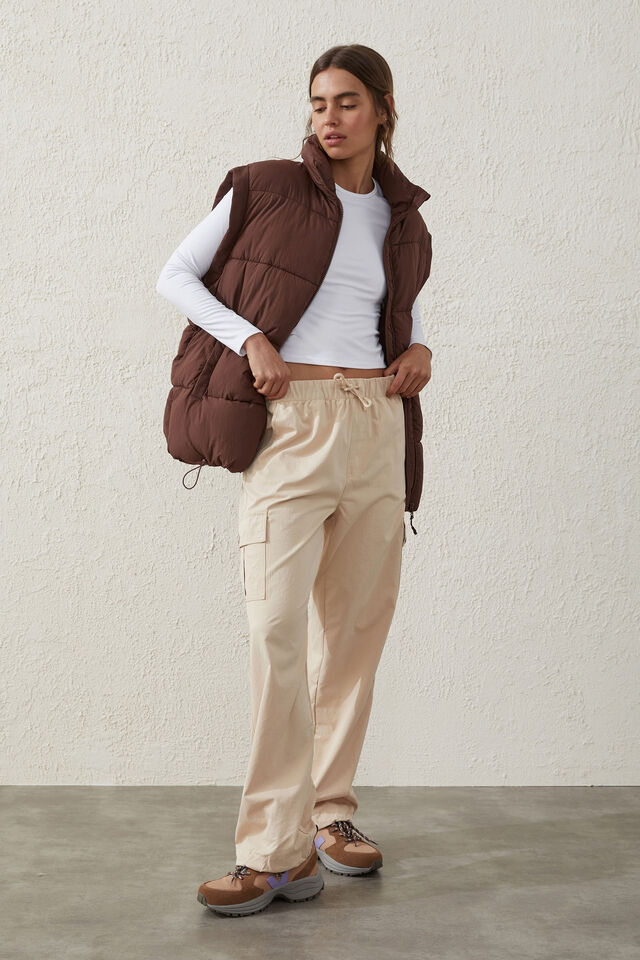 Woven Cargo Pant, PARCHMENT