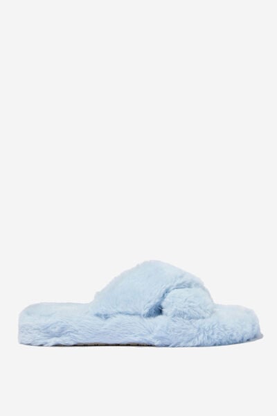 Cosy Crossover Slipper, EIFFEL SKY BLUE