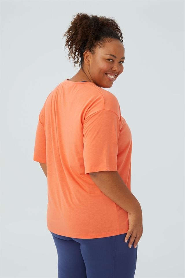 Curve Active Boyfriend Tee, ORANGE QUARTZ