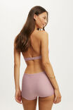 Highwaisted Swim Short, SUNDRIED ROSE RIB STRIPE - example image 3
