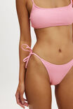 Fixed Tie Side Cheeky Bikini Bottom, PALE PINK CRINKLE - alternate image 2