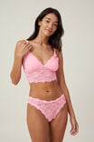 Stretch Lace Thong Brief, PINK SORBET - alternate image 4