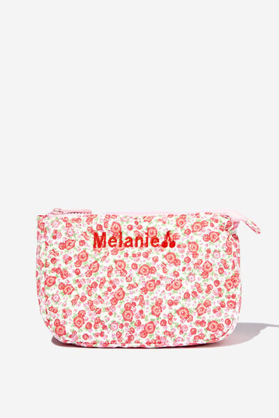 Body Make Up Bag Personalised, CAMILLE DITSY RED