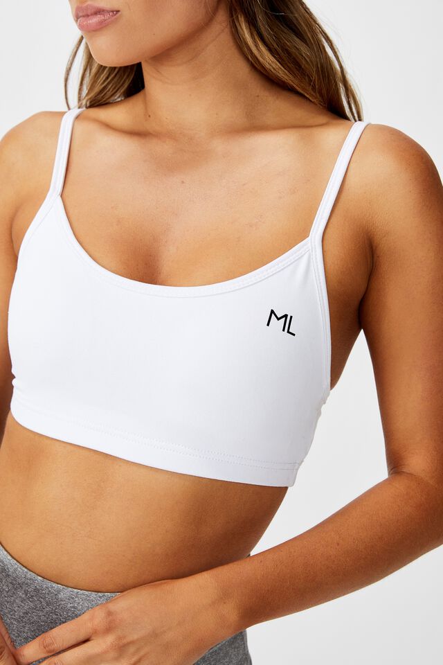 Personalised Workout Yoga Crop, WHITE
