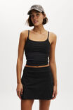 Ultra Soft Fitted Pleat Skirt, BLACK - alternate image 4