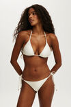 String Tie Side Brazilian Bikini Bottom, COCONUT MILK GLOSS - example image 4