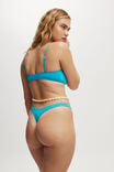 Refined High Side Thong Bikini Bottom, CRYSTAL SEA - alternate image 3