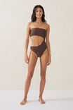 Strapless Cut Out One Piece Brazilian, BROWNIE SHIMMER - alternate image 5