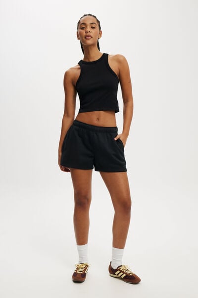 Plush Essential Gym Short, BLACK