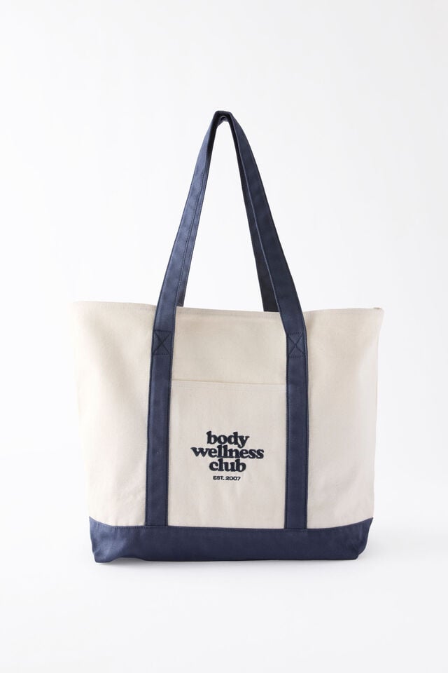 Club Tote, WHITE/NAVY