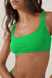 Thick Strap Scoop Crop Bikini Top, GARNET GREEN - alternate image 2