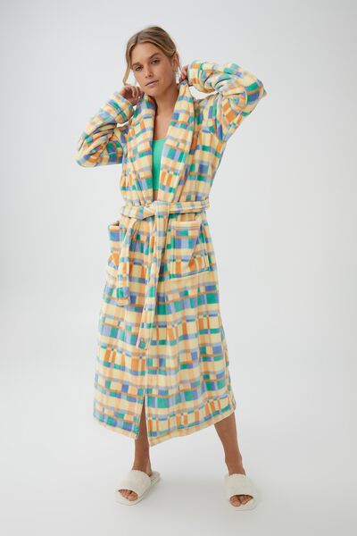 The Hotel Luxe Robe, COLOURFUL VARIEGATED CHECKERBOARD
