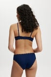 Organic Cotton Lace Bikini Brief, VOYAGE BLUE POINTELLE - alternate image 4