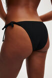 Fixed Tie Side Brazilian Bikini Bottom, BLACK CRINKLE - alternate image 2