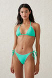 Fixed Tie Side Brazilian Bikini Bottom, FRESH GREEN/BLANKET STITCH - alternate image 4