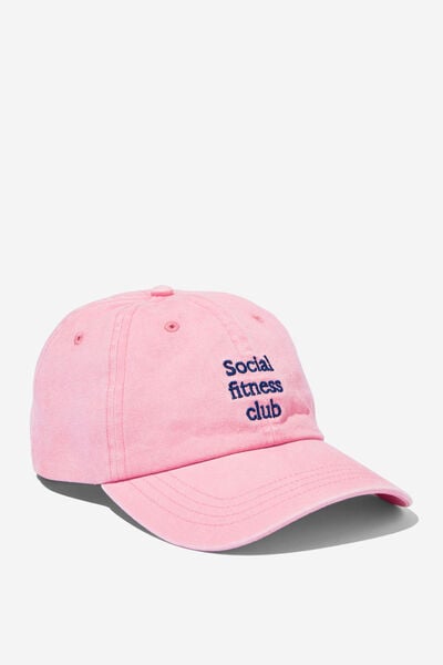 Active Graphic Cap, SOCIAL FITNESS CLUB MILLENIAL PINK