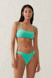 Refined High Side Brazilian Bikini Bottom, FRESH GREEN METALLIC - alternate image 4