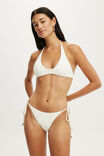 String Tie Side Cheeky Bikini Bottom, COCONUT MILK WAFFLE - example image 4