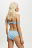 Organic Cotton Lace Bikini Brief, BOW STRIPE BLUE - alternate image 3