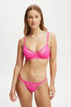 Holly Lace Underwire Bra, CHARMING PINK - alternate image 1