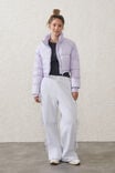 The Mother Puffer Cropped Jacket, LILAC LIGHT - alternate image 4