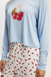 So Soft Long Sleeve Jersey Sleep Set, WINDSURFER/CHERRY BOWS - alternate image 2