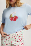 So Soft Short Sleeve Jersey Sleep Set, WINDSURFER/CHERRY BOWS - alternate image 2