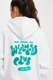 Plush Premium Graphic Hoodie, WHITE/WELLNESS CLUB ARCADIA - alternate image 2