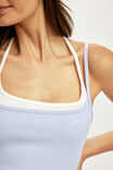 Double Layer Cami, VIOLET BLUE/ COCONUT MILK - example image 2