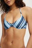 Halter Balconette Bikini Top, BOHO STRIPES BLUE SHIMMER - example image 2