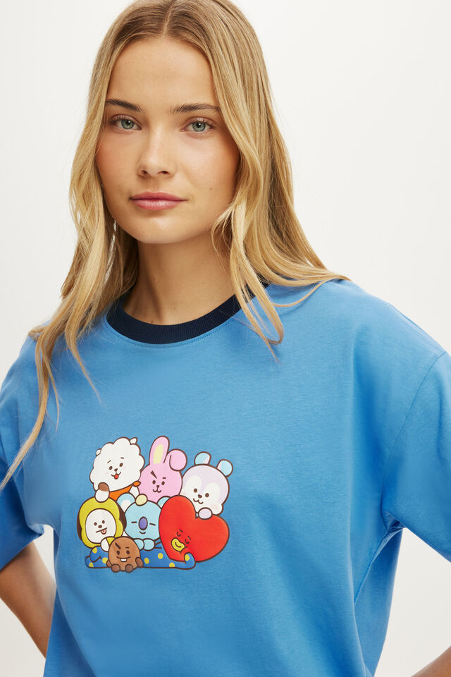 BT21 Active Graphic Tee, LCN BT21/ECHO BLUE