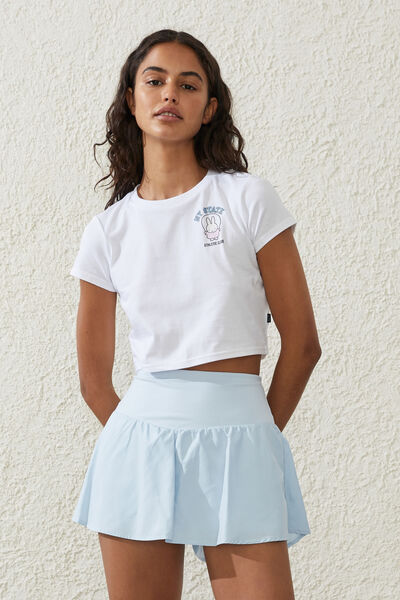 Active Fitted Graphic Cropped Tshirt, WHITE/ LCN MIFFY