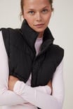 Jaqueta - The Mother Puffer Panelled Crop Vest, BLACK - vista alternativa 2