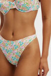 Refined High Side Thong Bikini Bottom, GINA FLORAL - alternate image 2